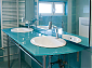 Consola de sticla turquoise