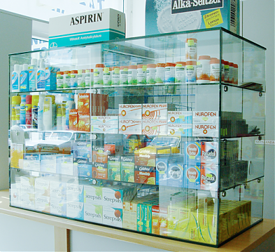Display de sticla Farma